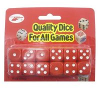 BLISTER 12 DADO BLANCO 16mm P.RED.TFB-16MRBL 29093
