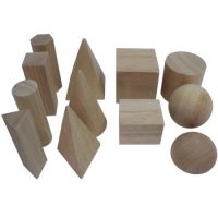 CUERPOS GEOMETRICOS MADERA 12PCS