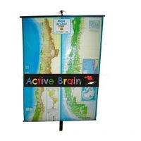 MAPA DE CHILE FIS- POL.C/RECURSOS 90X130CMS.