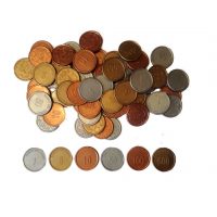 SET DE MONEDAS PLÁSTICAS 3.4CM