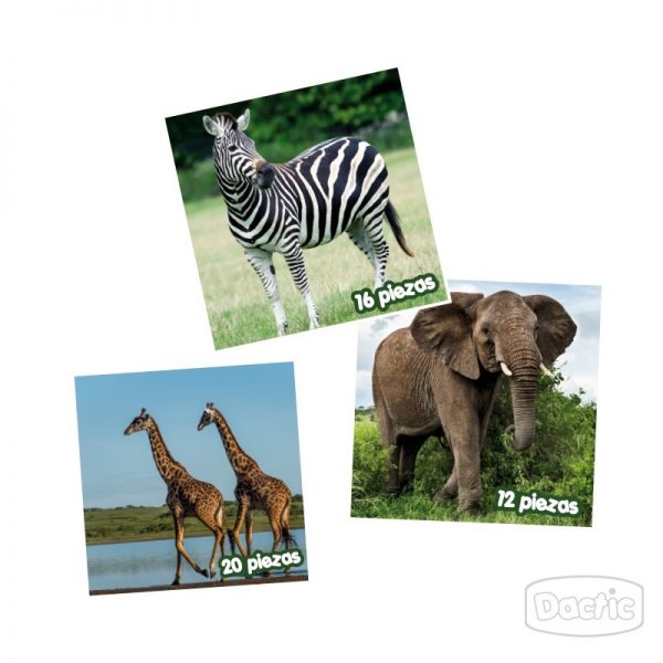 Puzzle Animal Selva Cartón 4u Puzzle Animal Selva Cartón 4u