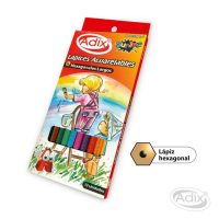 Lapiz Triangular Acuarelable 12u+Pincel (022) ADIX