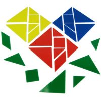 TANGRAMA PLASTICO 5 JUEGOS 35PCS E-41