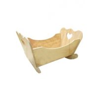 CUNA PARA MUNECA DE MADERA