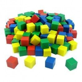 CUBOS DE COLORES 2CM 100 piezas CUBOS DE COLORES 2CM 100 piezas
