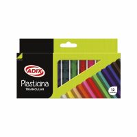 Plasticina Triangular 12 Colores (002) ADIX