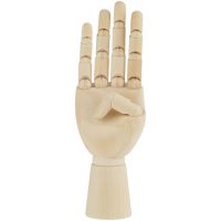 MANO FEMENINA MADERA ARTICULADA P/ARTE