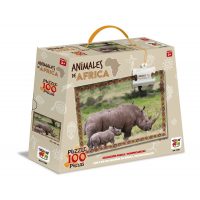 PUZZLE 100 PIEZAS ANIMALES DE AFRICA - ELEFANTE