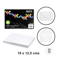 SOBRE SACO PAGO BLANCO 12,5 X 19 CM (SET 25 UND)