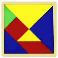 TANGRAMA MADERA COLOR 20X20 CM