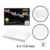 SOBRE VISITA BLANCO 8 X 11,5 CM (SET 25 UND)