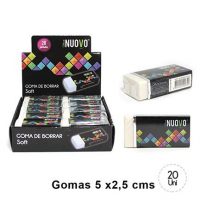 GOMA DE BORRAR SOFT 5 X 2,5 CM CAJA 20 UND