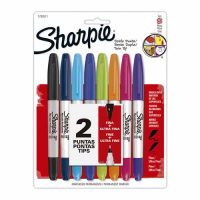 SET 8 MARCADORES DOBLE PUNTA SHARPIE
