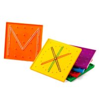 GEOPLANO DOBLE 15X15CM 6 UNID. COLORES 20140 (20)