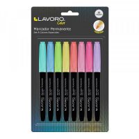 MARCADOR PERMANENTE DESECHABLE SET 8 COLORES ESPECIALES LAVORO