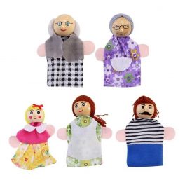 TÍTERE FAMILIA DE MADERA 5 PIEZAS 10CM TÍTERE FAMILIA DE MADERA 5 PIEZAS 10CM