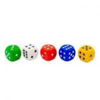 SET DE DADOS 25MM COLOR 100 PCS BOLSA PLASTICA