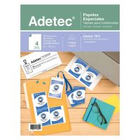 TARJETAS PARA CREDENCIALES INKJET/LASER ADETEC - CARTA 95x135 MM 10 HOJAS