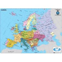 MAPA CONTINENTAL - EUROPA - POLITICO - CON MOLDURA 110X77 CM